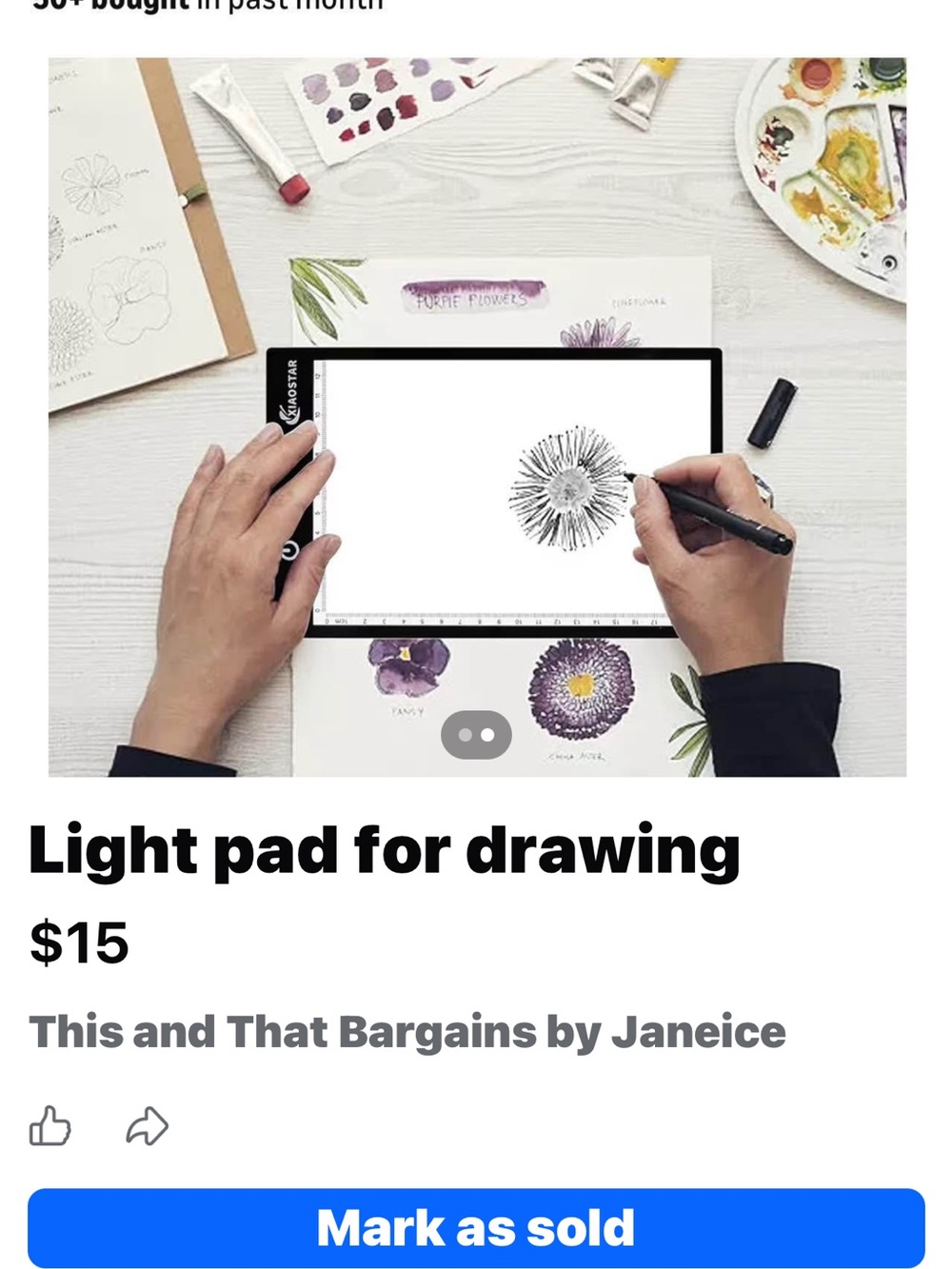 A5 LED Light Pad for Diamond Painting - Brown
